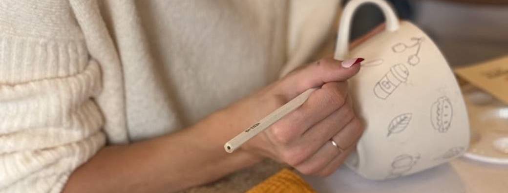 Popote: Goûter - Peinture sur céramique chez Mimosa