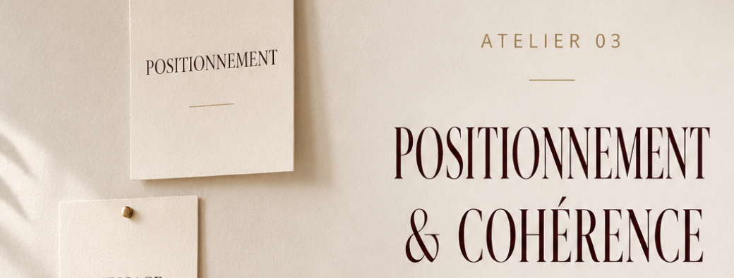 POSITIONNEMENT & COHÉRENCE  : Attirer son client idéal.