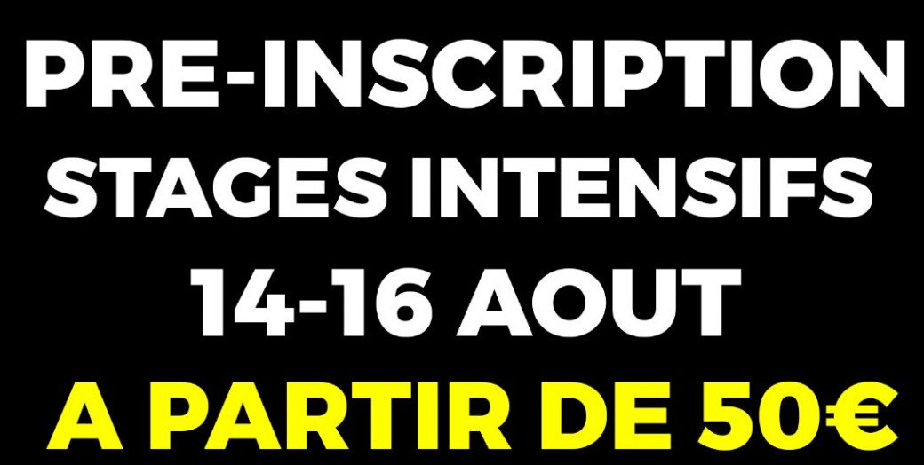 Pré-inscription stages intensifs 