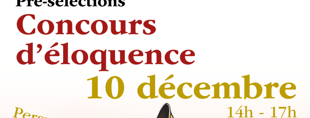Pré sélections concours d'éloquence
