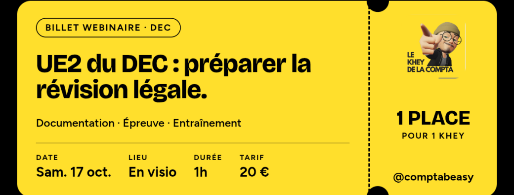 Prépa DEC du Khey : UE2 Révision légale 