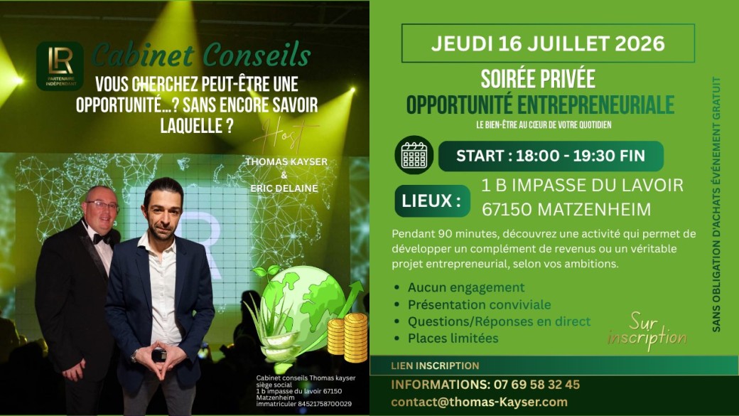 Présentation d'une opportunité entrepreneuriale