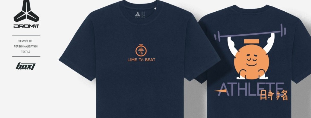 Prévente de T shirt Heavy Oversize TIME TO BEAT Athlète 