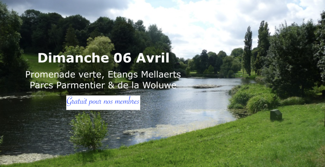Promenade Verte des Étangs Mellaerts, parcs Parmentier et de la Woluwe