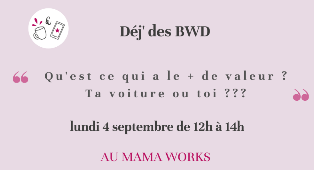 Qu'est ce qui a le + de valeur ? Ta voiture ou toi ? 