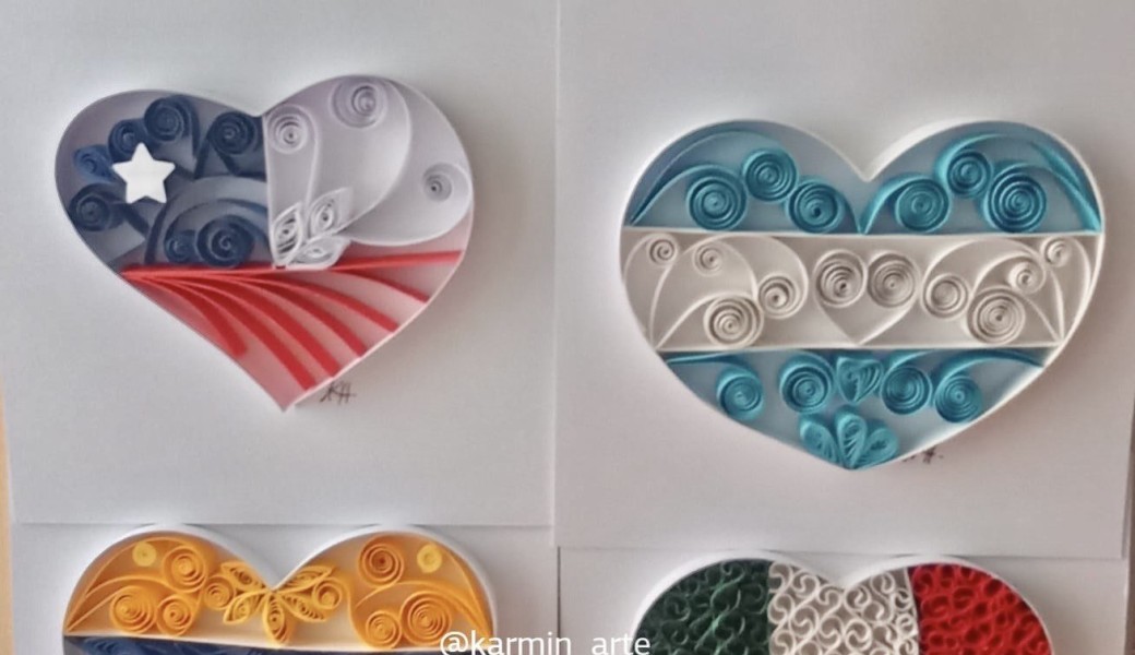 QUILLING : Cœurs latinos / CORAZONES LATINOS