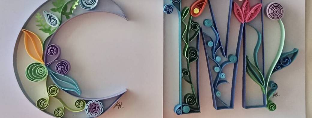 QUILLING : Initiales fleuries / INICIALES FLORALES