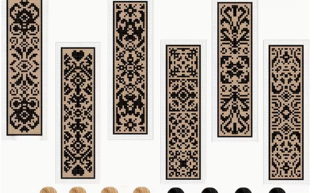 Réalisation d'un marque pages en broderie noire