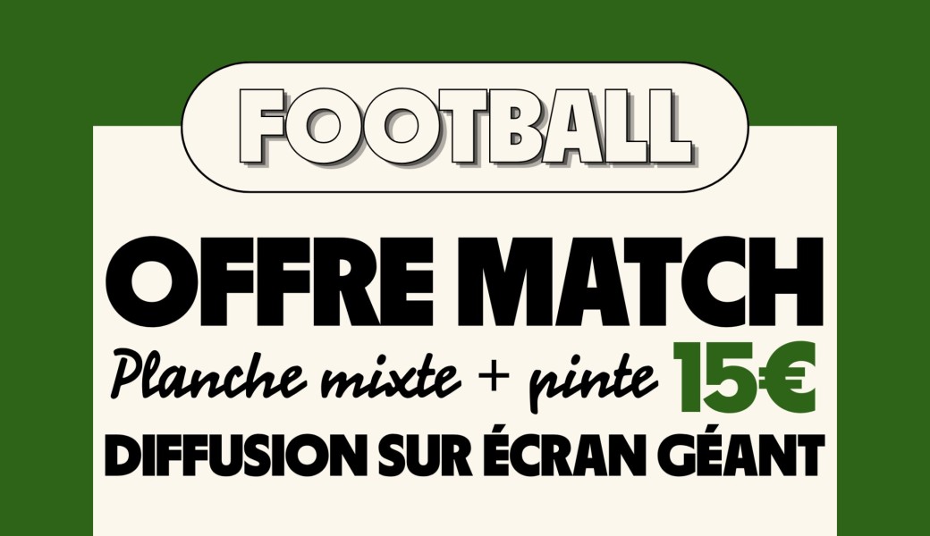 Rectangle vert : 100% foot (sur écran géant)