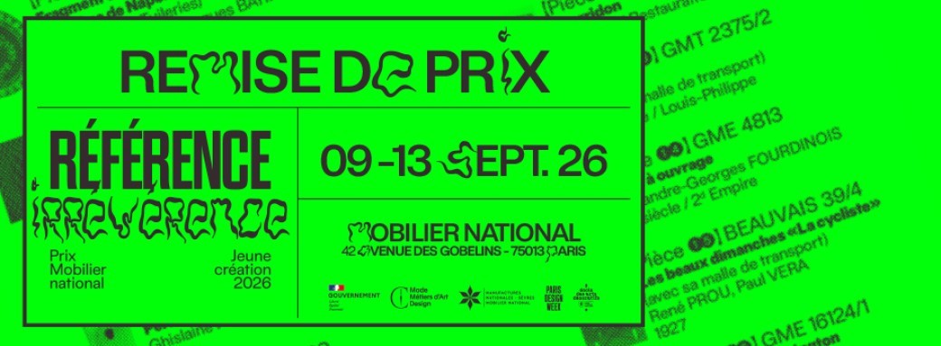 Référence Irrévérence - Prix Mobilier national jeune création 2026