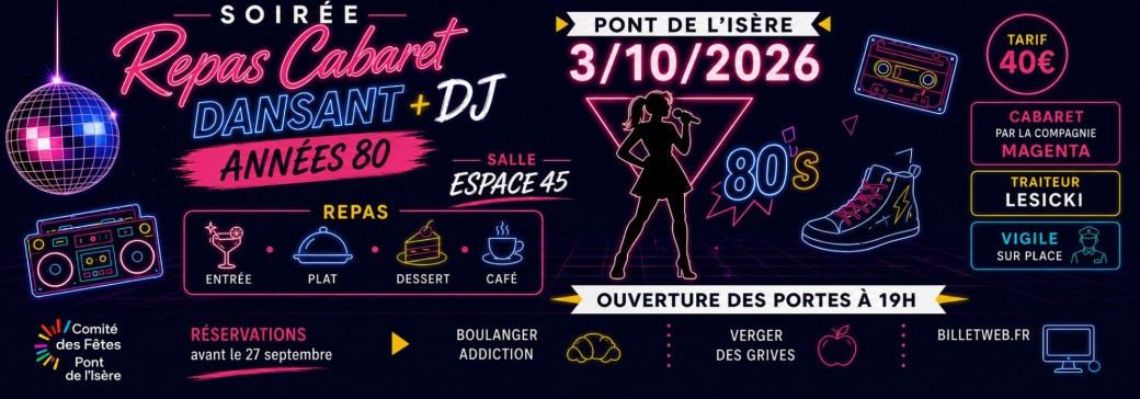 Repas Cabaret Dansant 80's