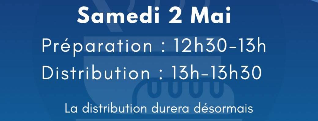Repas chaud samedi 2 mai 2026