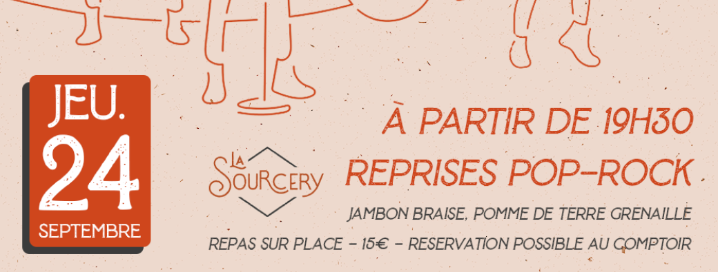 Repas Concert La Sourcery 24 Septembre 2026