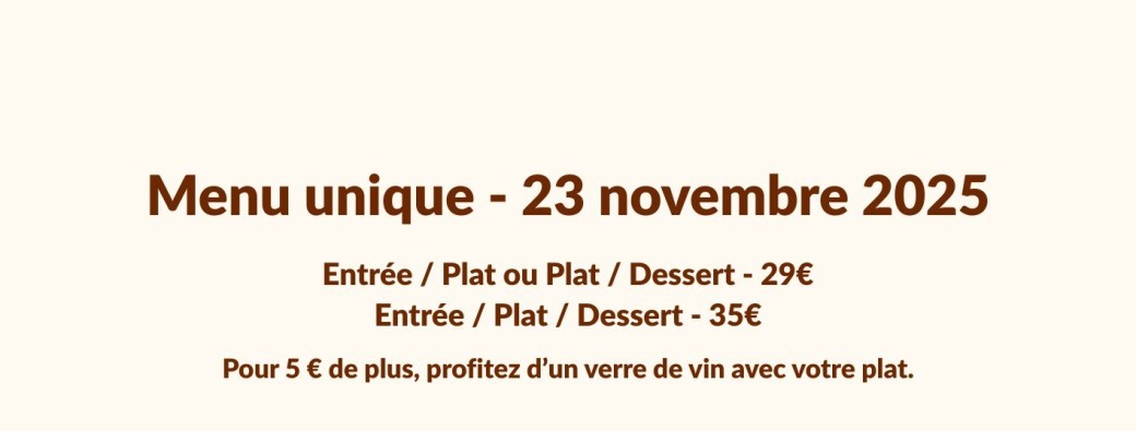 Réservation - Restaurant Les Planches de l'espace We Welcome - 23/11/2025