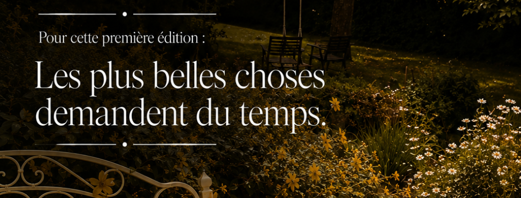 Retraite 1 THYMOS : Les plus belles choses demandent du temps 