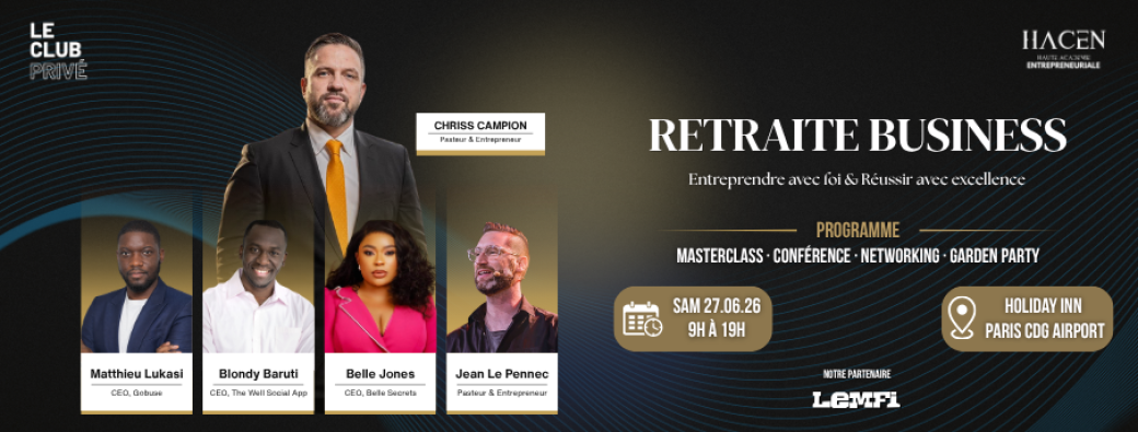 Retraite Business & Garden Party · Le Club Privé · 27 Juin 2026