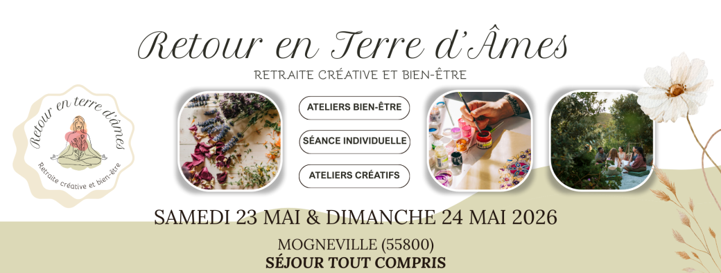 Retraite créative et bien-être - 23/24 mai 2026