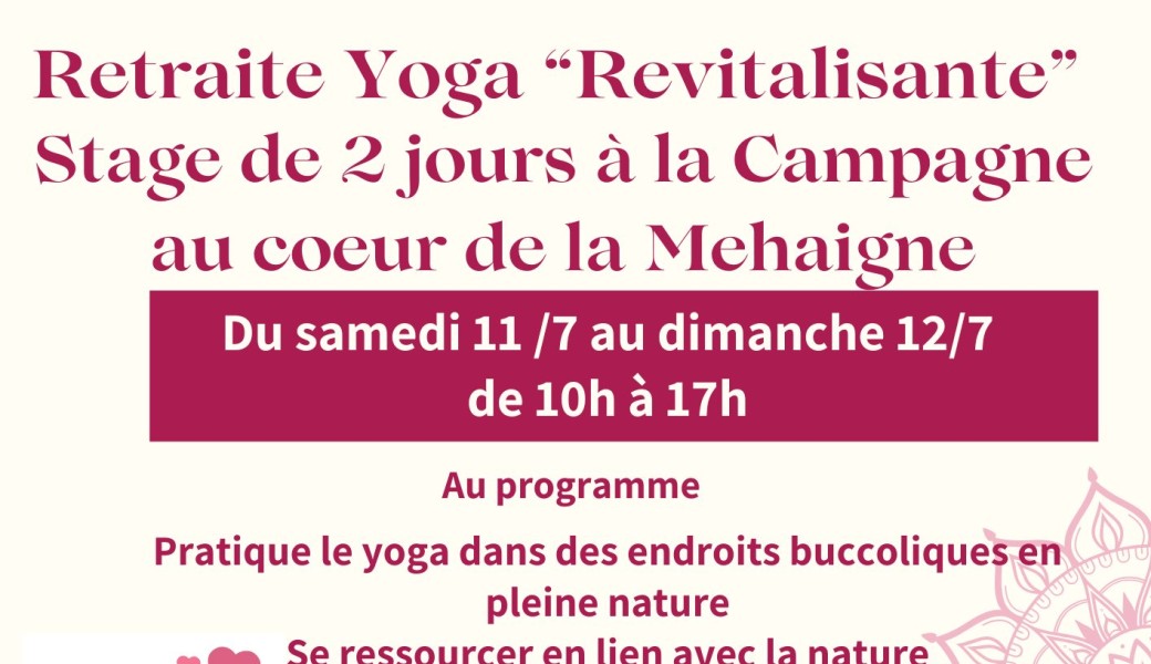 Retraite Yoga Revitalisante en connexion avec la Nature