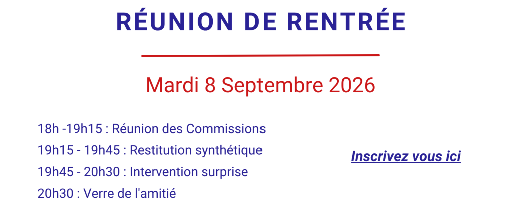 Réunion de Rentrée