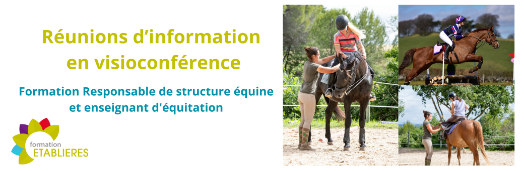 Réunions d'information en visio - Responsable de structure équine et enseignant d'équitation