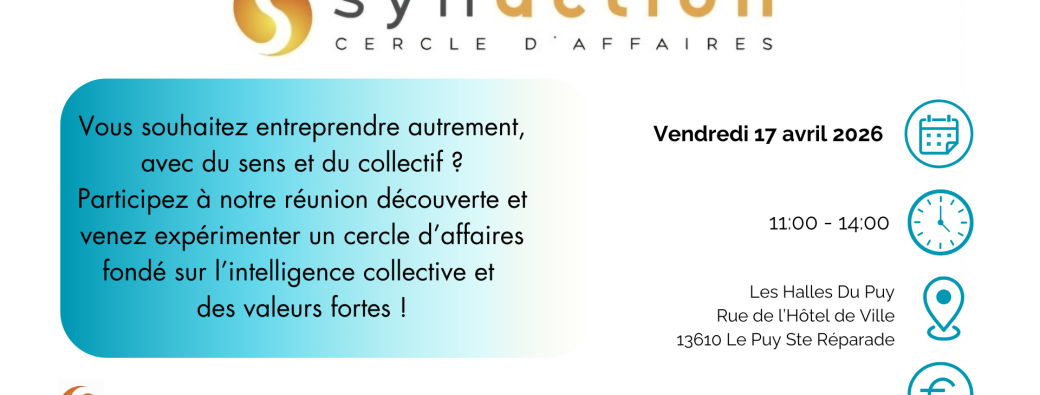 Réunion Synaction Club du Puy Ste Réparade du 17 avril 2026