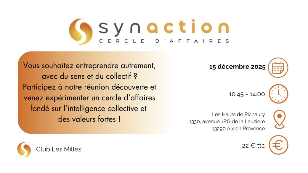 Réunion Synaction du 15 décembre