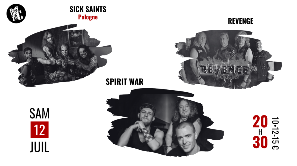 Revenge X Sick Saints X Spirit War (Glam Heavy-Metal • Pologne)