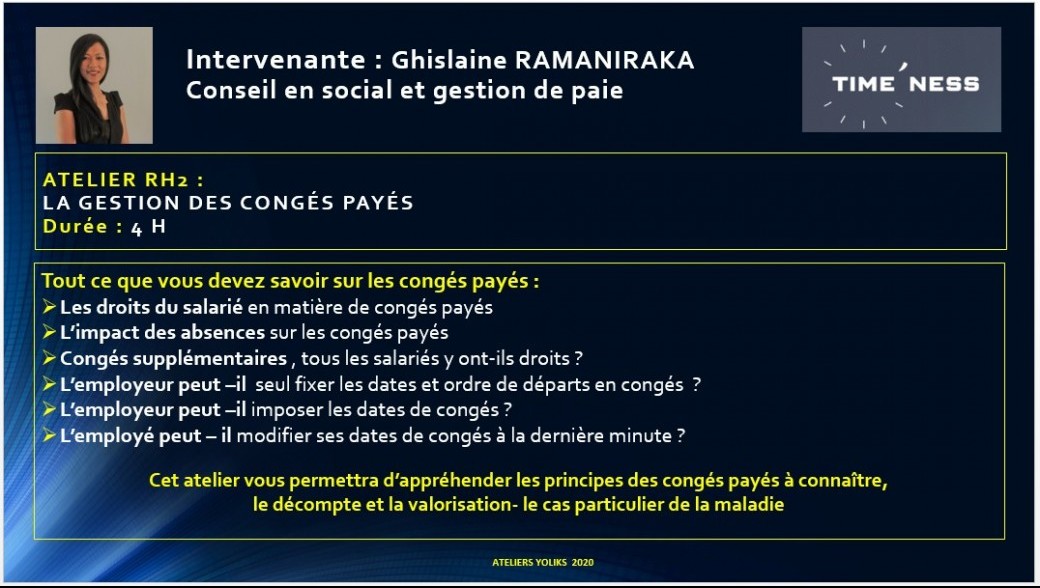 RH 2 - La gestion des congés payes