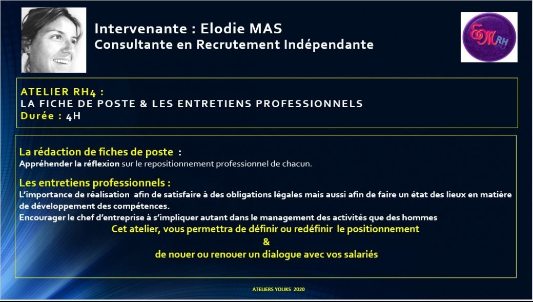 RH 4 - La fiche de poste & les entretiens professionnels