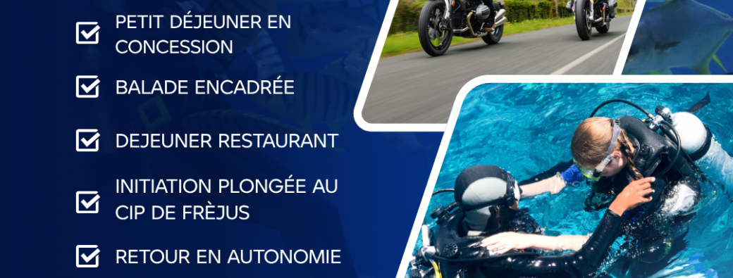 Ride & Dive | Balade Moto & Initiation à la Plongée