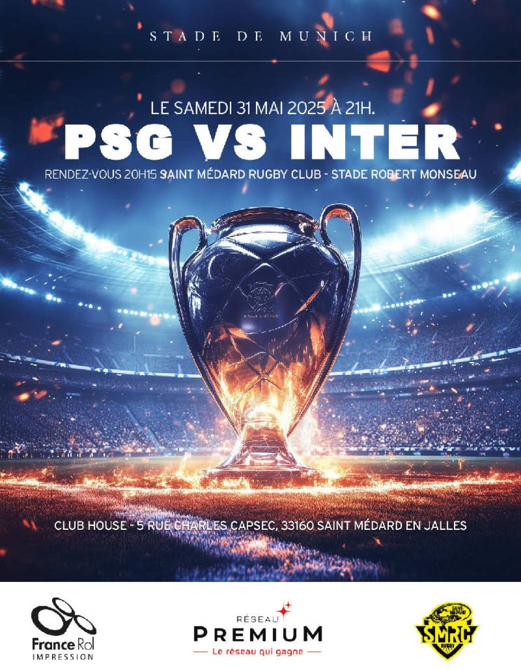 SOIRÉE LIGUE DES CHAMPIONS  31/05/2025