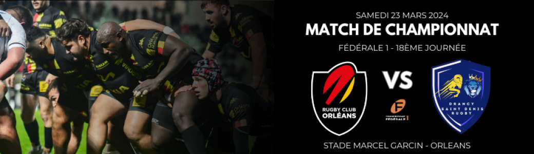 Rugby Club Orléans vs Drancy / Saint Denis Samedi 23 Mars