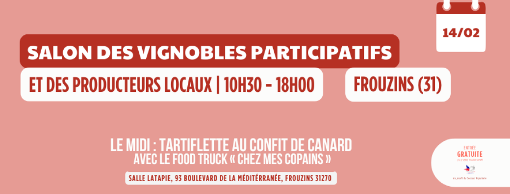 Salon des vignobles participatifs et des producteurs locaux de Frouzins