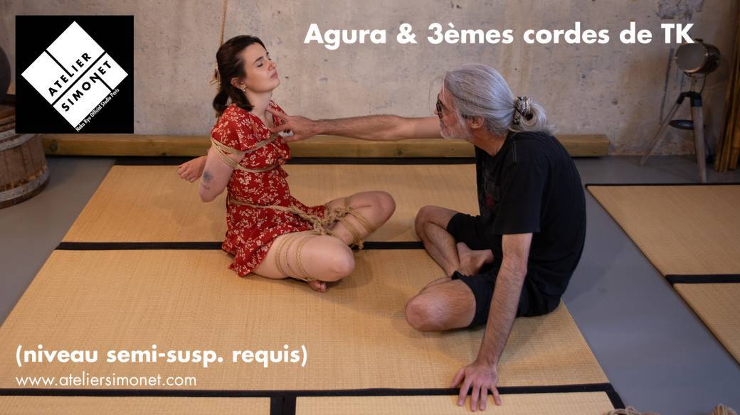 SAM 27/09 : Cours shibari : Agura & 3èmes cordes de TK