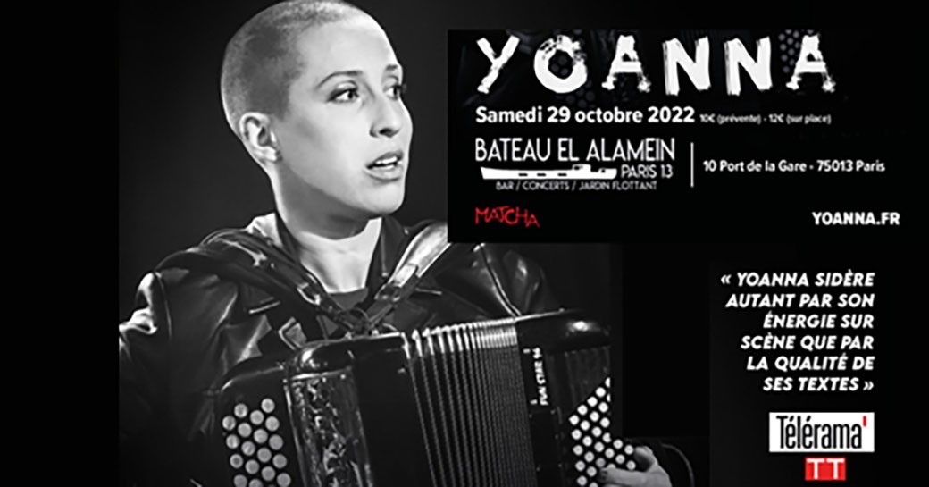 Sam. 29/10 : YOANNA