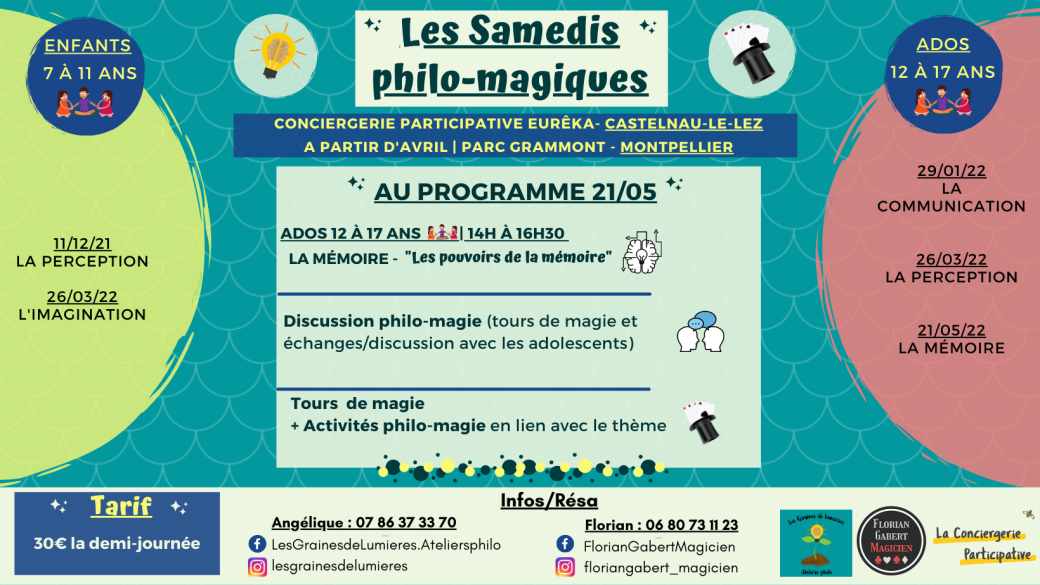 Samedis philo-magiques enfants et adolescents Montpellier