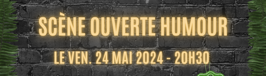 Scène ouverte humour 24 mai