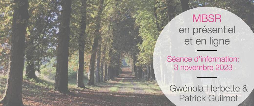Séance d'information, programmes MBSR automne 2023