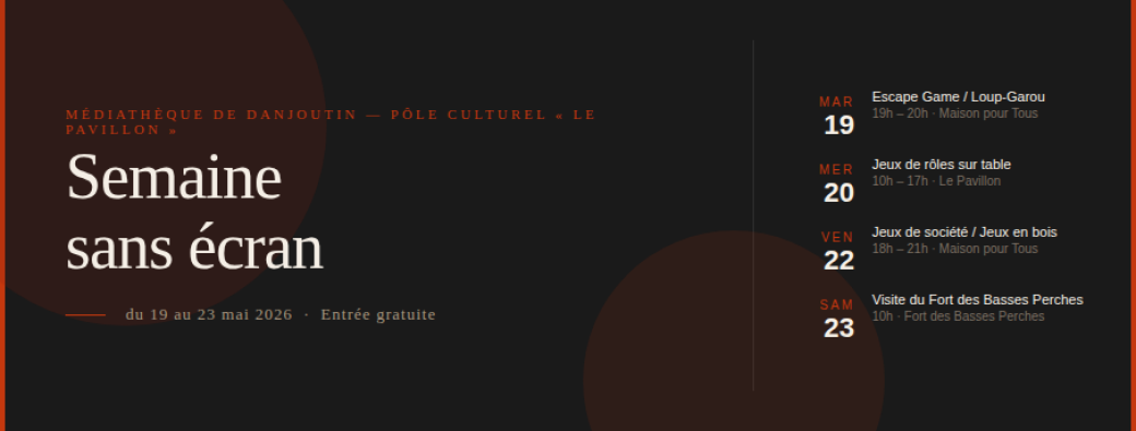 Semaine sans écran - Edition 2026