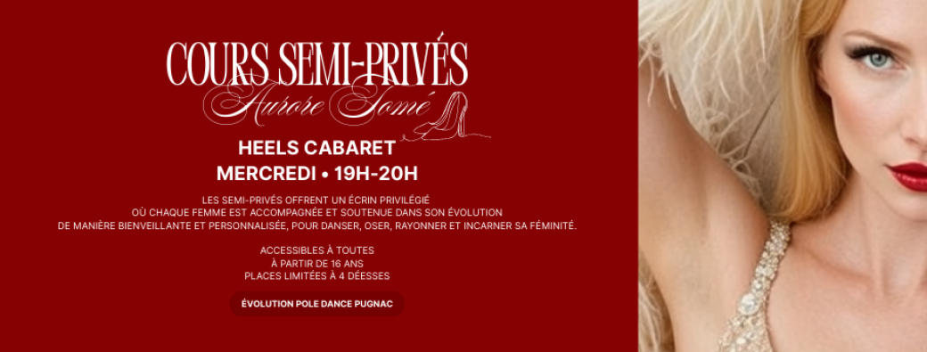 Heels Cabaret • Cours semi-privés avec Aurore Tomé • Pugnac