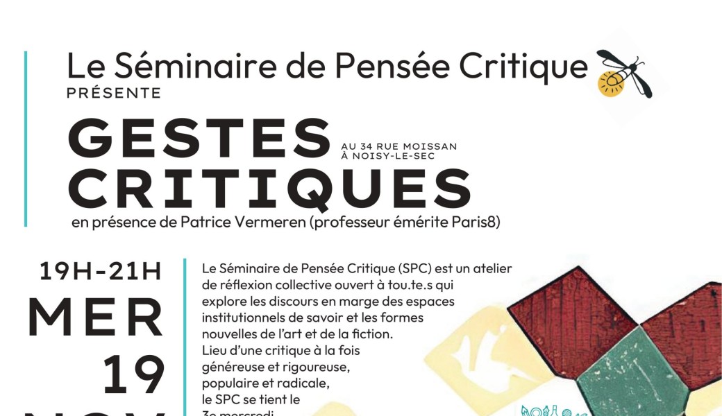 Séminaire de Pensée Critique : séance inaugurale 