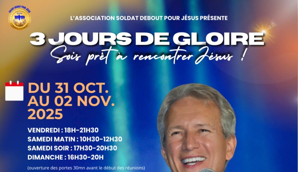 Séminaire 3 jours de GLOIRE avec le Pasteur Daniel Vindigni à l'île de la Réunion
