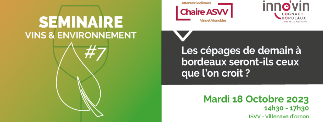 Séminaire Vins & Environnement #7 : Les cépages de demain à Bordeaux 