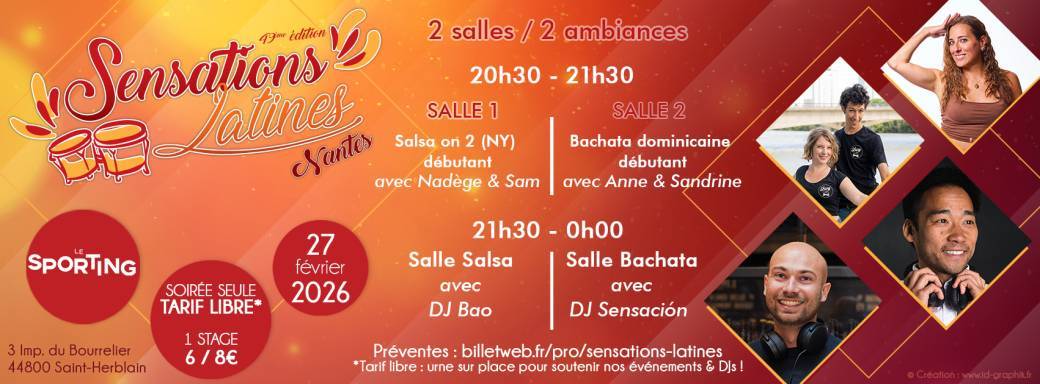 Sensations Latines #49 - Salsa & Bachata au Sporting (Saint Herblain) !