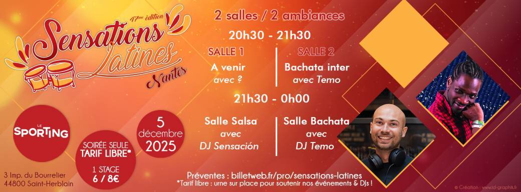 Sensations Latines #47 - Salsa & Bachata au Sporting !