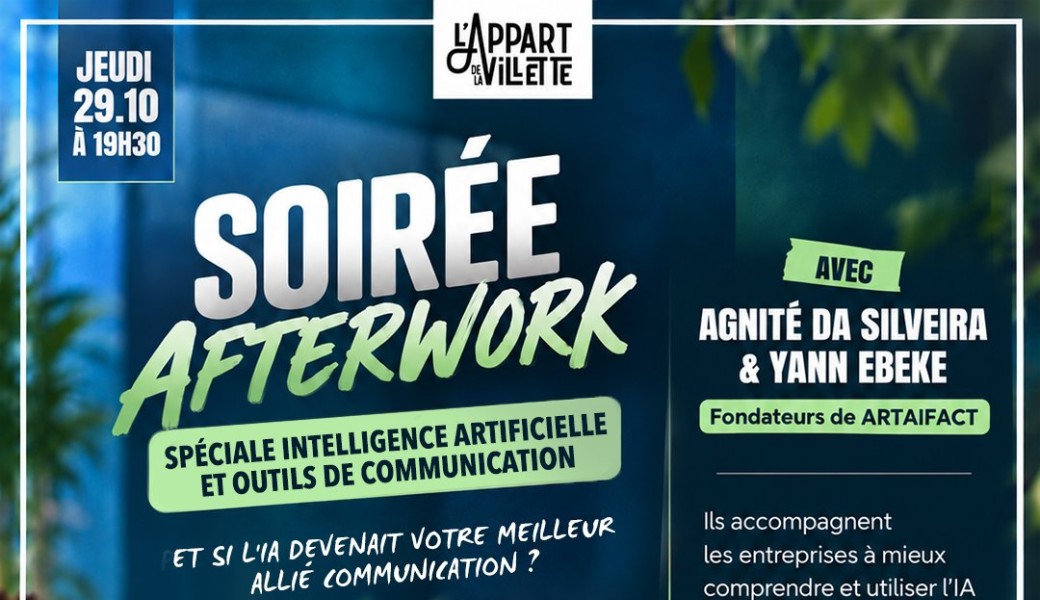 SOIRÉE AFTERWORK – SPÉCIALE IA & OUTILS DE COMMUNICATION