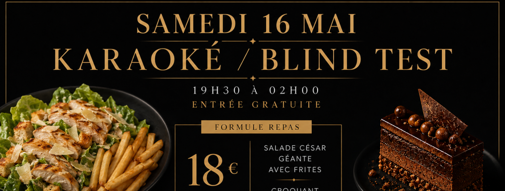 SOIRÉE KARAOKÉ / FORMULE REPAS
