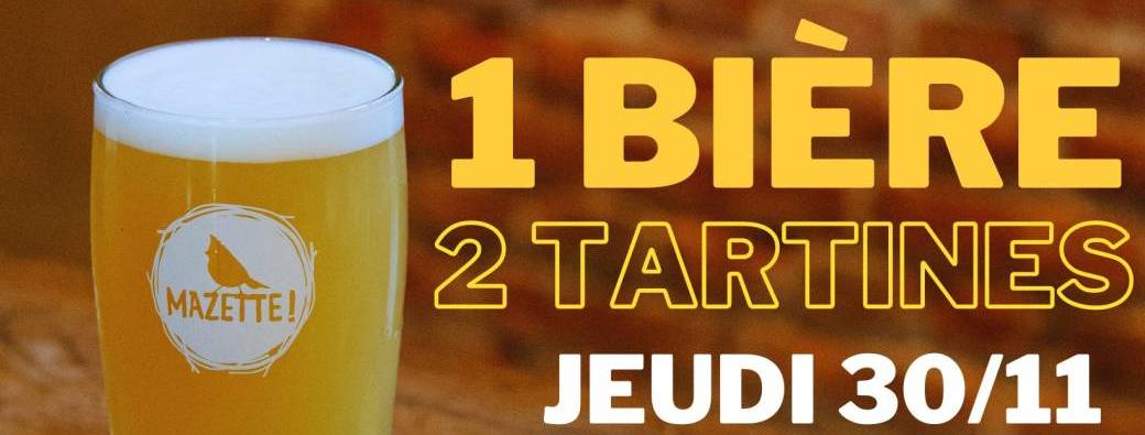 Soirée "1 bière, 2 tartines"