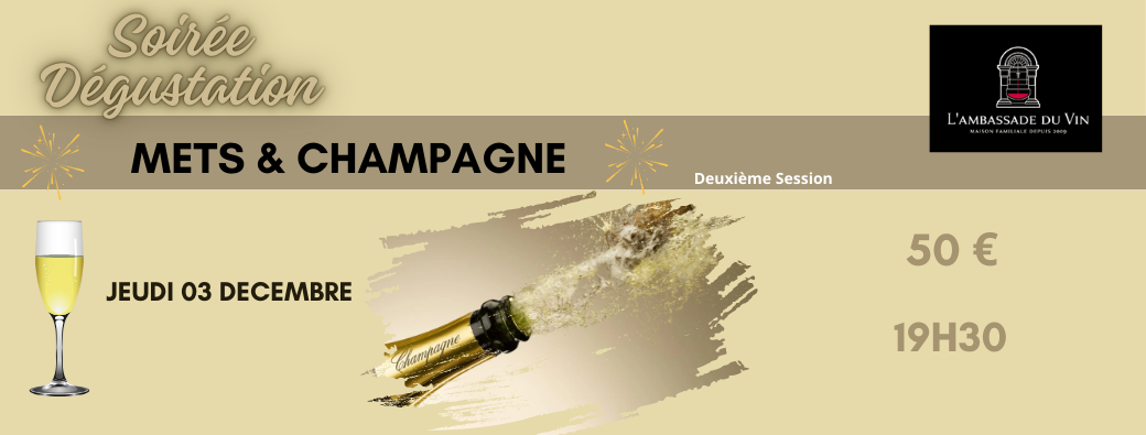 Soirée Accords Mets et CHAMPAGNE
