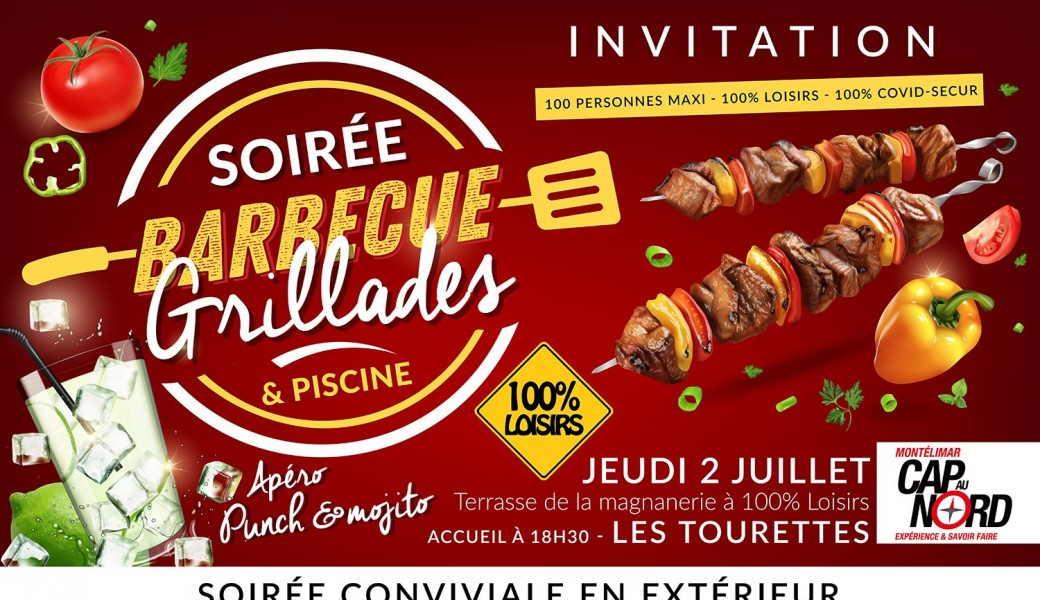 Tickets : Soirée barbecue-grillades Montélimar Cap Au Nord - Billetweb